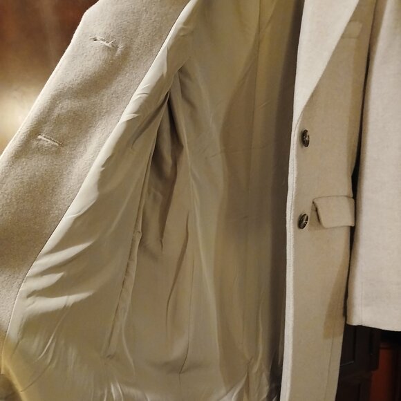 H & M Tan Wool Blend Long Overcoat -EU32/US XXS - Picture 10 of 12